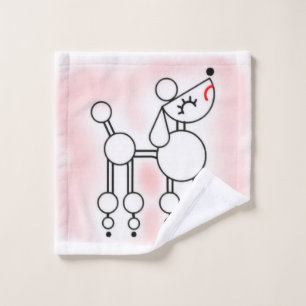 Snooty Poodle Wash Towel Flannel