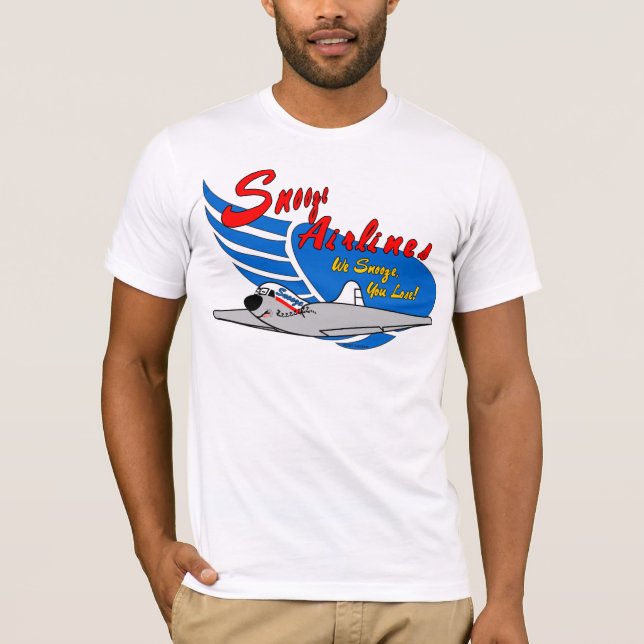 Snooze Airlines T-Shirt (Front)