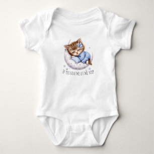 Snooze, Not Sorry — Kitten Logic in Action Baby Bodysuit