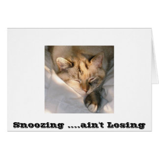 Snoozing ....ain't Losing