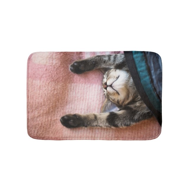 Snoozing Kitten Bath Mat (Front)