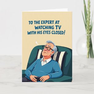 Snoozing Pop Art Fathers Day Card