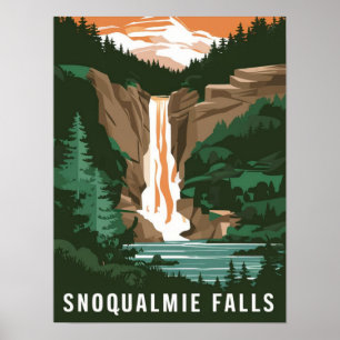 Snoqualmie Falls, WA Poster