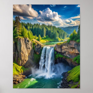 Snoqualmie Falls, WA  Poster