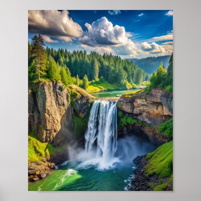Snoqualmie Falls, WA  Poster (Front)