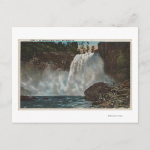 Snoqualmie Falls, WA - View of Falls at Bottom Postcard