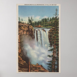 Snoqualmie Falls, WA - View of Falls at Top Poster