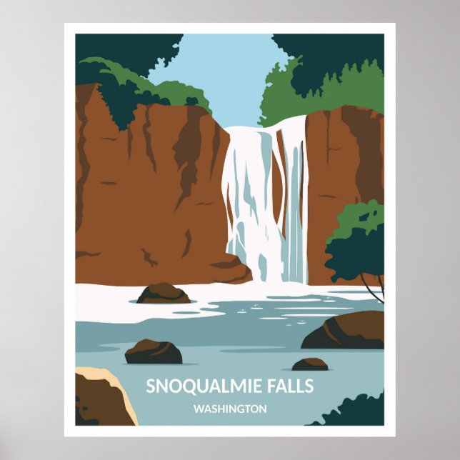 Snoqualmie Falls Washington Poster (Front)
