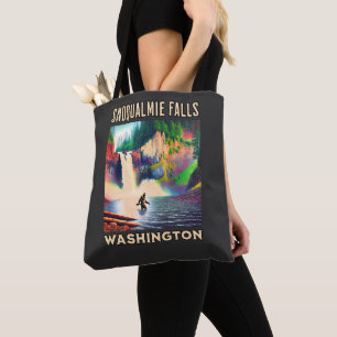 Snoqualmie Falls Washington Shirt, Sasquatch  Tote Bag