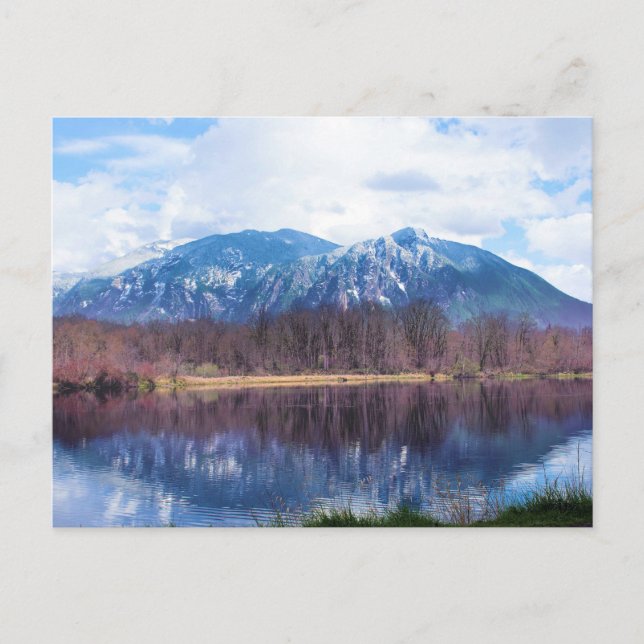 Snoqualmie lake reflection postcard (Front)