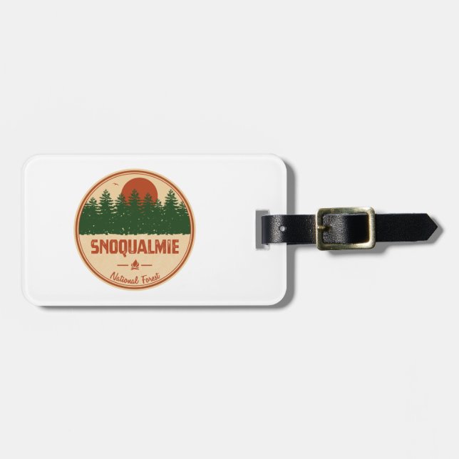 Snoqualmie National Forest Luggage Tag (Front Horizontal)