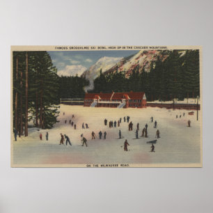 Snoqualmie Ski Area, WA - View of Ski Poster