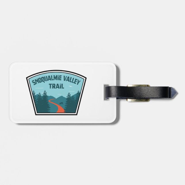 Snoqualmie Valley Trail Washington State Luggage Tag (Back Horizontal)
