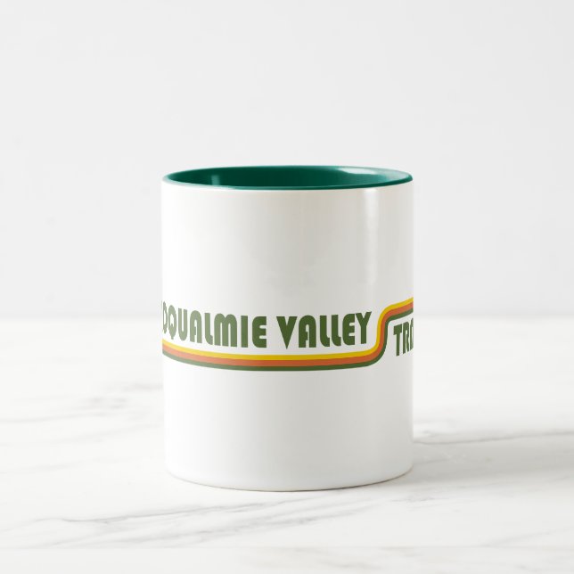 Snoqualmie Valley Trail Washington State Two-Tone Coffee Mug (Center)