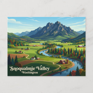 Snoqualmie Valley USA Postcard