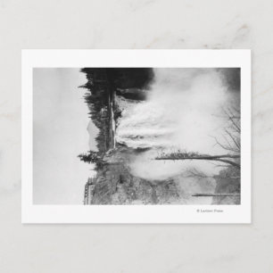 Snoqualmie, WA - Falls and Lodge Photograph Postcard