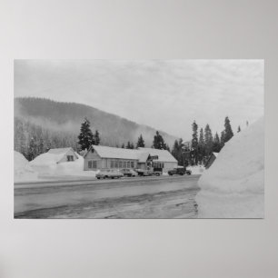 Snoqualmie, WA - Summit Inn Ski Area Photograph Poster