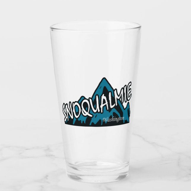 Snoqualmie Washington Mountains Glass (Front)