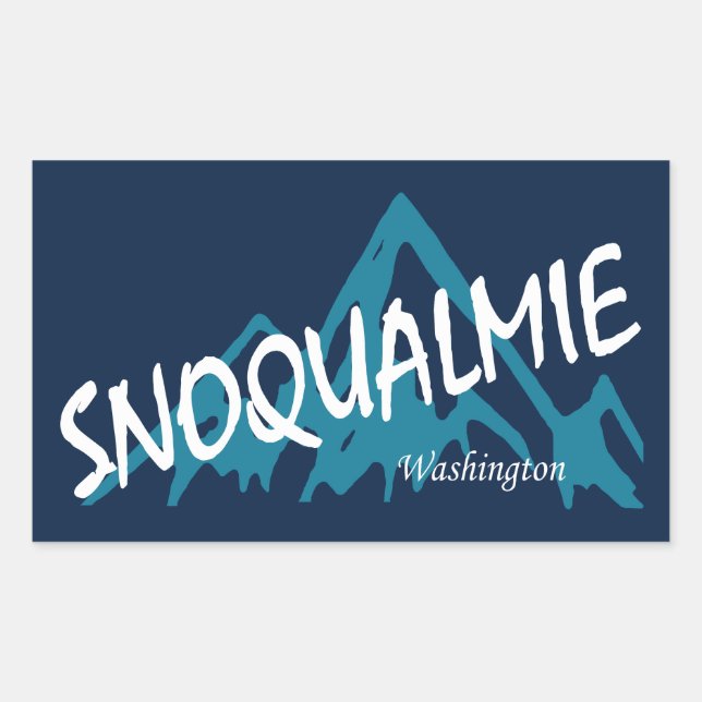 Snoqualmie Washington Mountains Rectangular Sticker (Front)