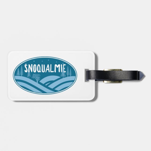 Snoqualmie Washington Outdoors Luggage Tag (Back Horizontal)