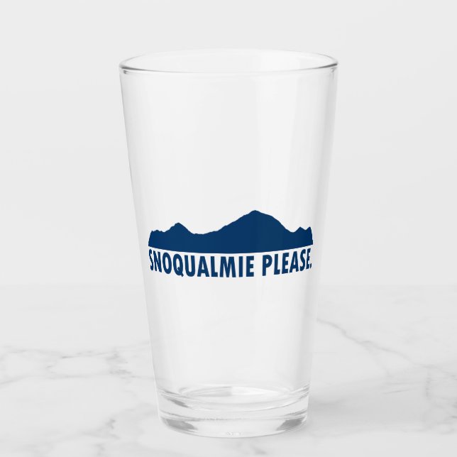 Snoqualmie Washington Please Glass (Front)