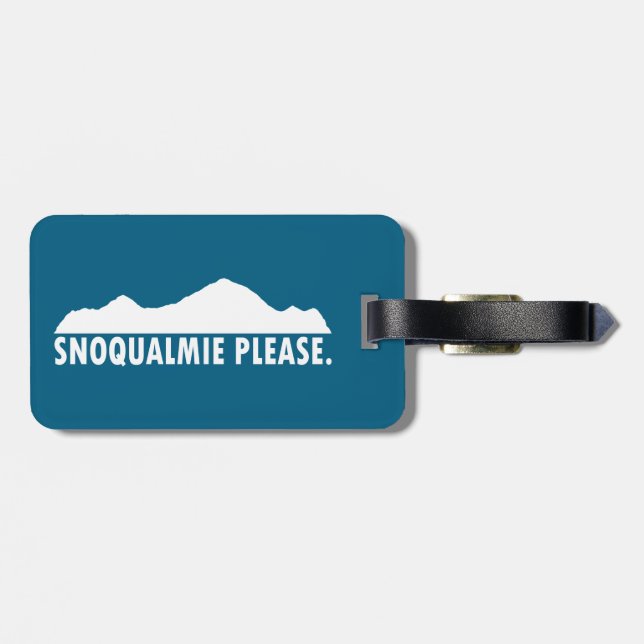 Snoqualmie Washington Please Luggage Tag (Back Horizontal)