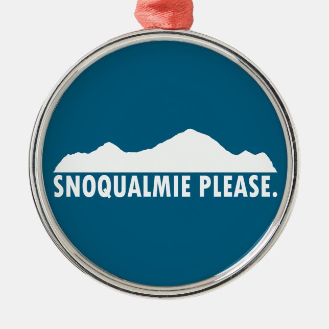 Snoqualmie Washington Please Metal Tree Decoration (Front)