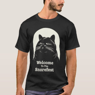 Snorefest Annoyed Cat Workplace Students Office Pa T-Shirt