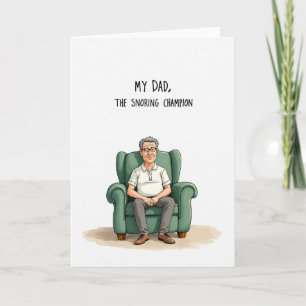 Snoring Champ Fathers Day Card
