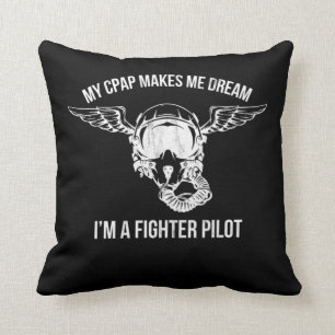 Snoring Cpap As A Fighter Pilot Mask Funny Cushion