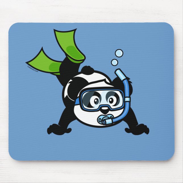Snorkel Panda Mouse Mat (Front)