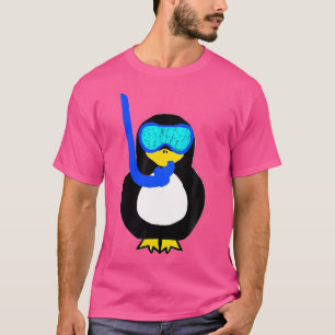 Snorkel Penguin Snorkelling Water Bird Scuba Diver T-Shirt