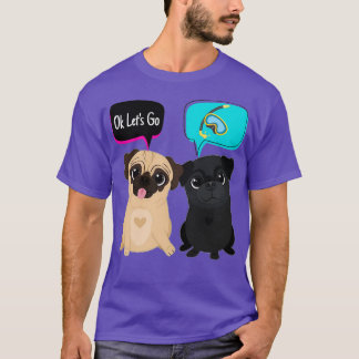 Snorkel pug dog T-Shirt