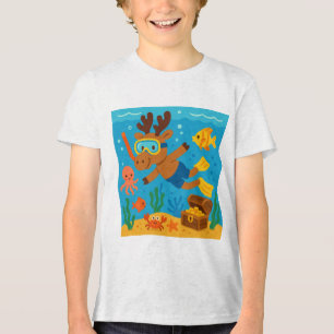 Snorkel Safari – Ocean Explorer T-Shirt for Kids Tri-Blend Shirt