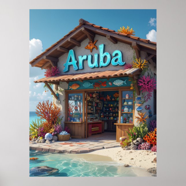 snorkel shop aruba poster (Front)