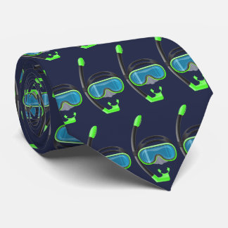 snorkel snorkelling water sports double sided navy tie