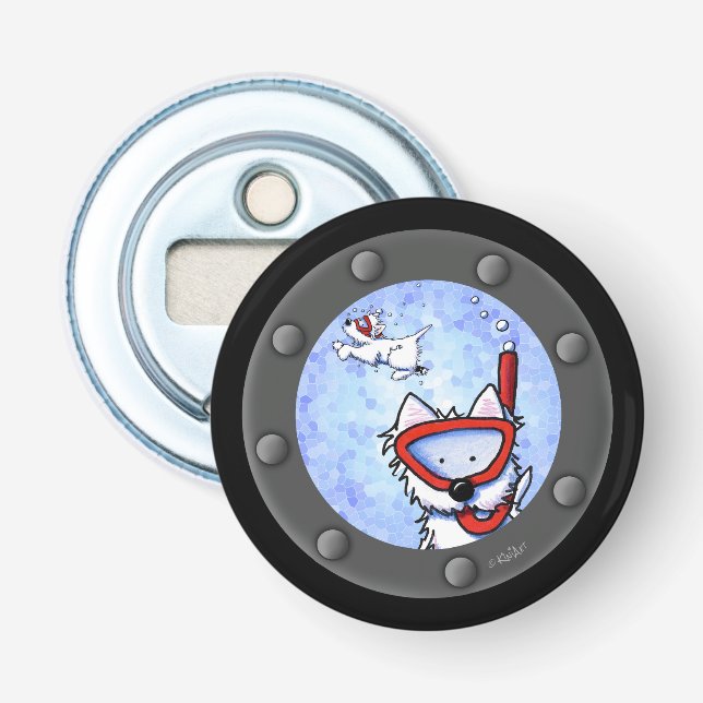 Snorkel Westies Porthole Bottle Opener (Front)