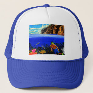Snorkeling at Black Rock Trucker Hat