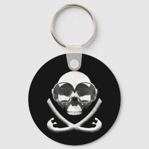 Snorkelling and Scuba Diving Pirate Skull Flag Key Ring