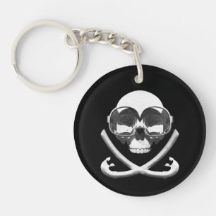 Snorkelling and Scuba Diving Pirate Skull Flag Key Ring