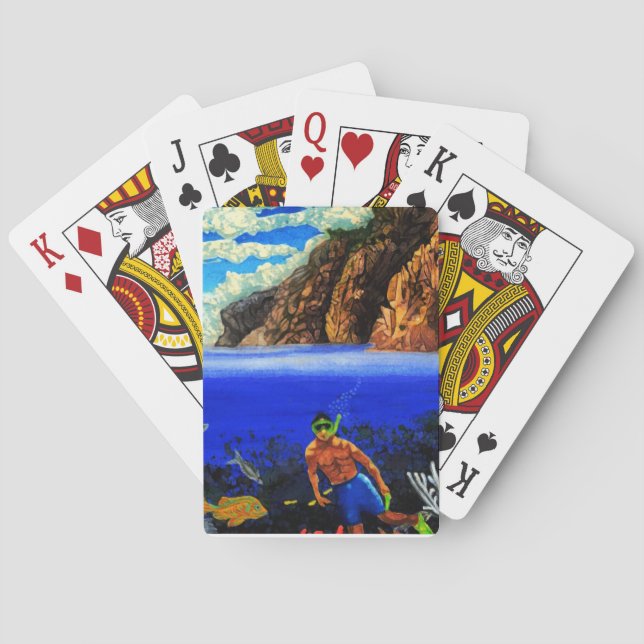 Snorkelling at Black Rock  Playing Cards (Back)