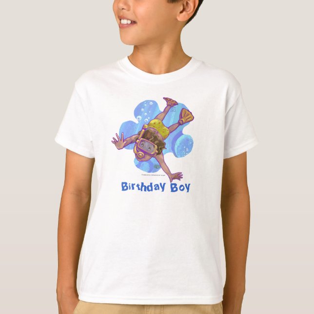 Snorkelling Birthday Boy Light T-Shirt (Front)