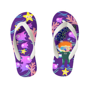 Snorkelling Boys Purple Kid's Flip Flops