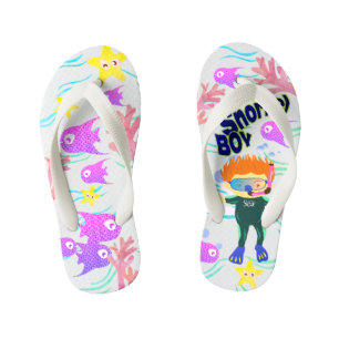 Snorkelling Boys White Kid's Flip Flops