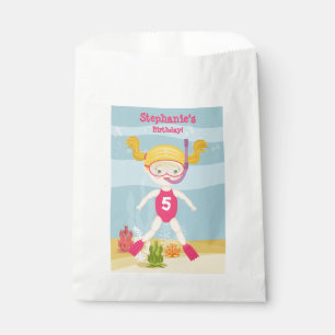 Snorkelling Girl Beach Party Favour Bags