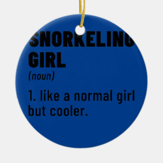 Snorkelling Girl Noun Definition Diver Scuba Ceramic Tree Decoration