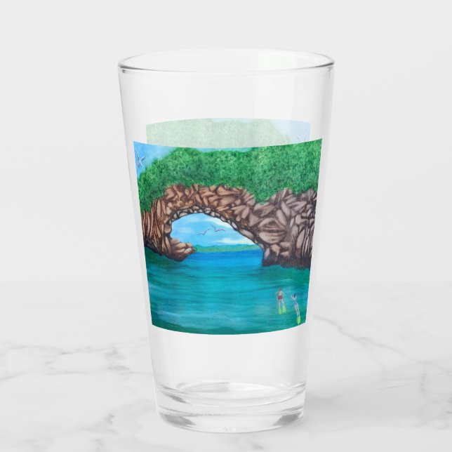 Snorkelling in Paradise  Glass (Back)