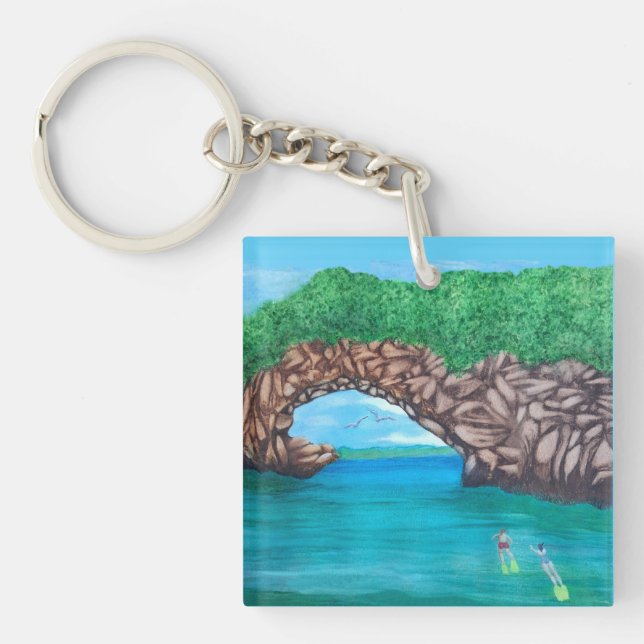 Snorkelling in Paradise Key Ring (Front)
