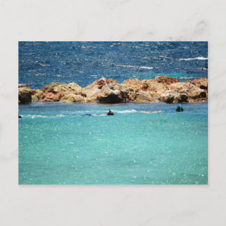 snorkelling in the Caribbean Postcard