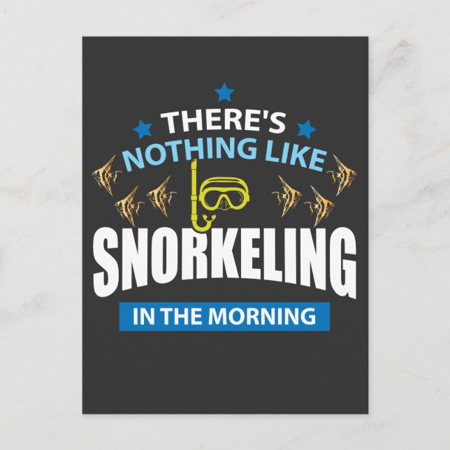 Snorkelling in the morning - Diver gift Postcard (Front)